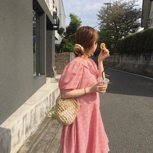 [Korean Style] Tiff Pokha Dots Mini Summer Dress