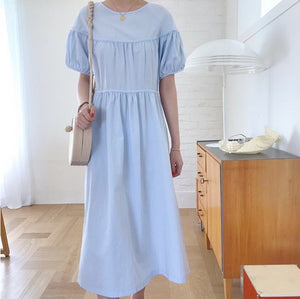 [Korean Style] Jelly Color Loose Fit Maxi Dress