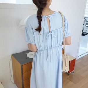 [Korean Style] Jelly Color Loose Fit Maxi Dress