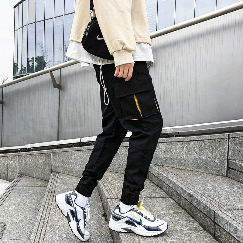[Korean Style] Andrew Black/khaki Jogger Sweatpants